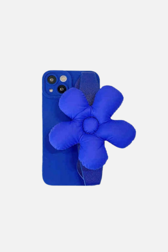 3D Down Jacket Flower Blue Bracelet iPhone Case