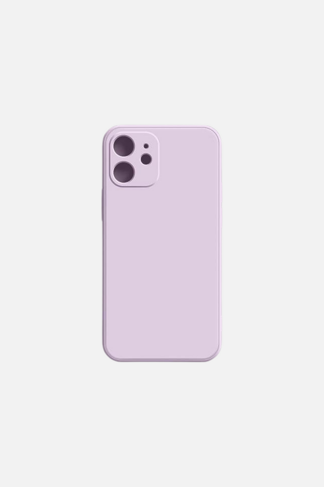 Square Liquid Silicone Grass Purple iPhone Case