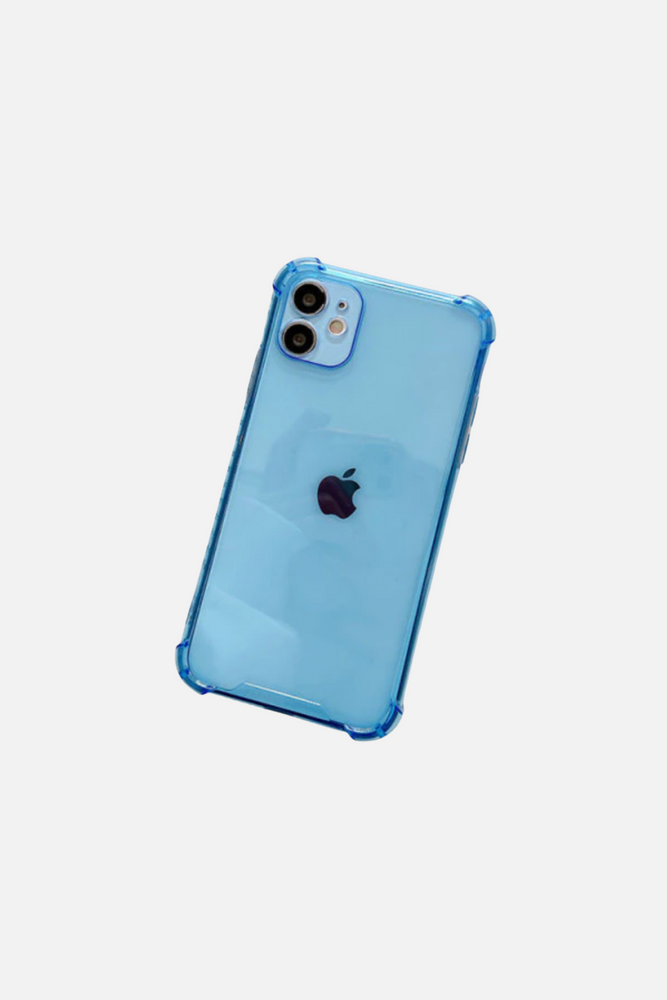 Color Clear Light Blue Shockproof iPhone Case