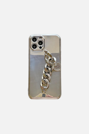 
                  
                    Load image into Gallery viewer, Mirror Electroplated Silver Bracelet iPhone Case
                  
                