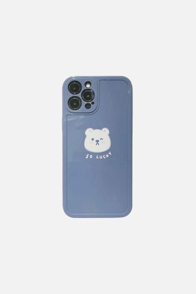 
                  
                    Load image into Gallery viewer, Lucky Bear Blue iPhone Case
                  
                