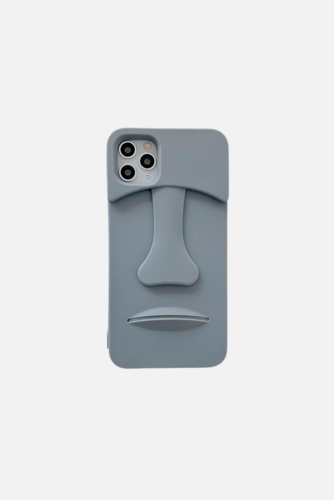 Retro Moai Statue 3D iPhone Case