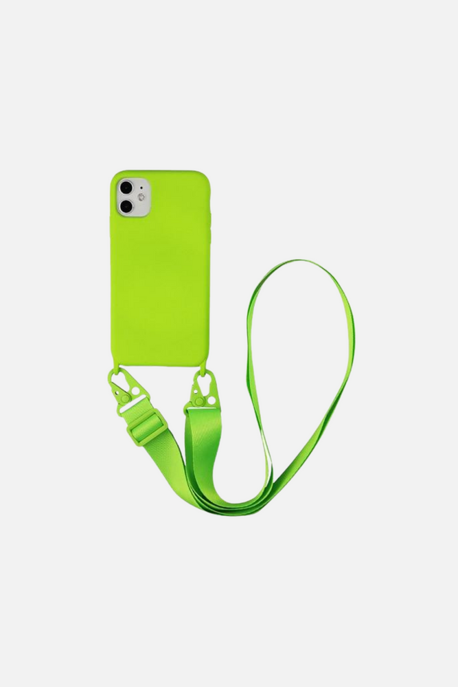 Candy Color Bright Green Crossbody Bracelet iPhone Case