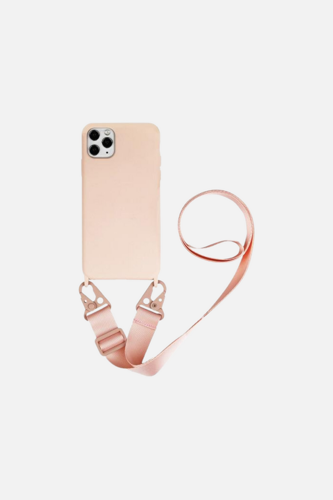 Candy Color Light Pink Crossbody Bracelet iPhone Case