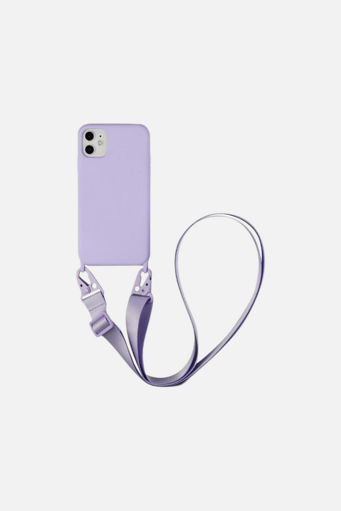 Candy Color Light Purple Crossbody Bracelet iPhone Case