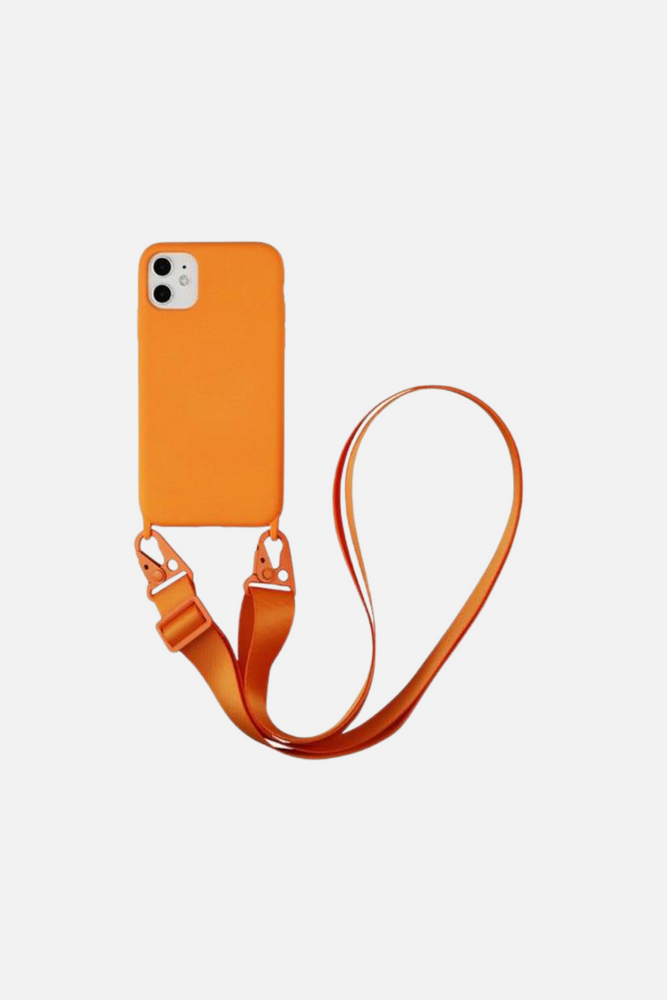 Candy Color Orange Crossbody Bracelet iPhone Case