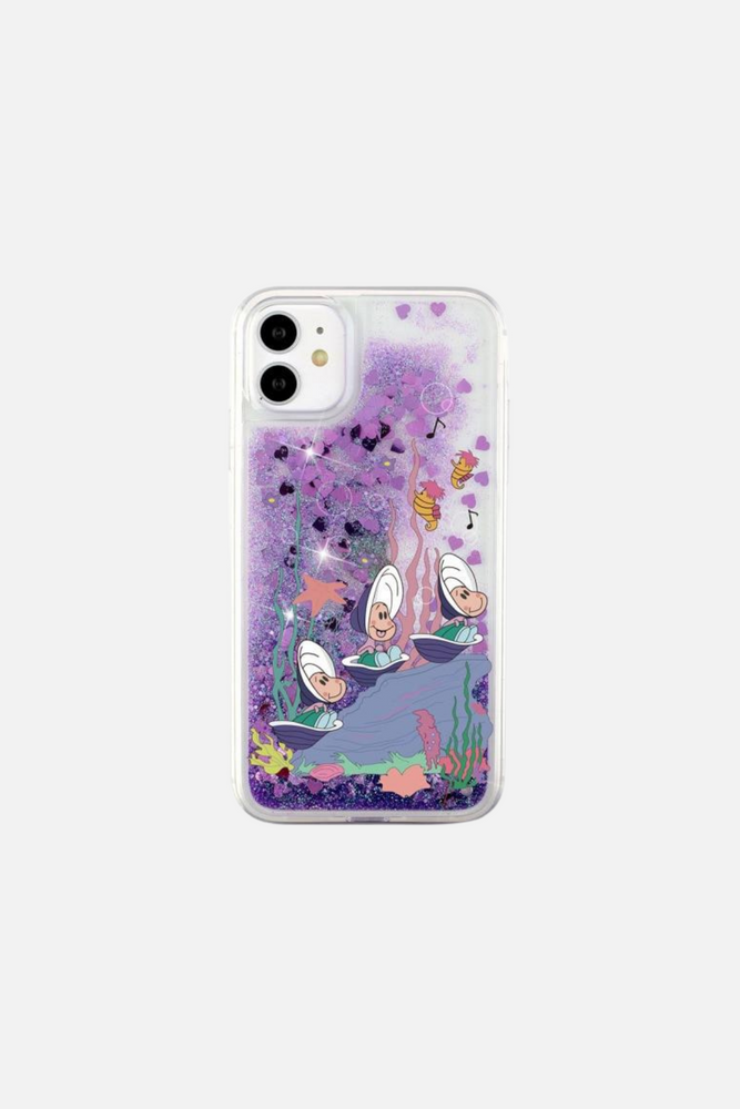 Oyster Conch Glitter Purple Quicksand iPhone Case