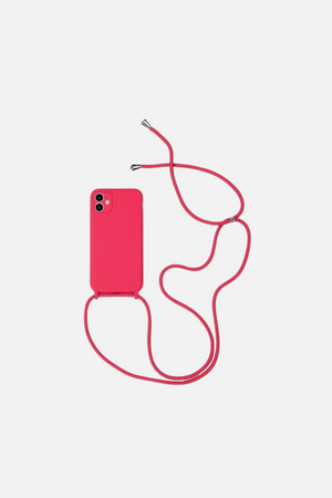 
                  
                    Load image into Gallery viewer, Liquid Silicone Crossbody Red iPhone Case
                  
                