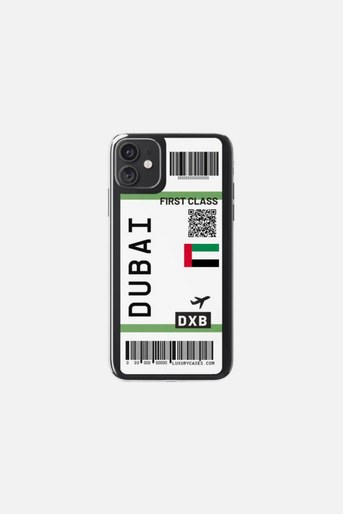 First Class Flight Ticket Dubai iPhone Case
