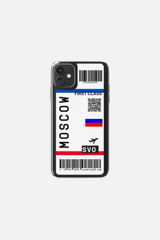 First Class Flight Ticket Moscow iPhone Case
