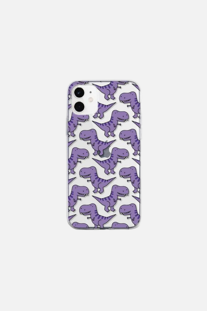 Dinosaur Baby Purple iPhone Case