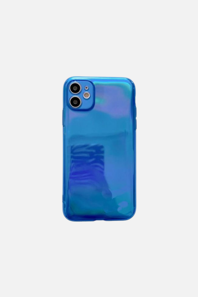 Fluorescence Rainbow Blue iPhone Case