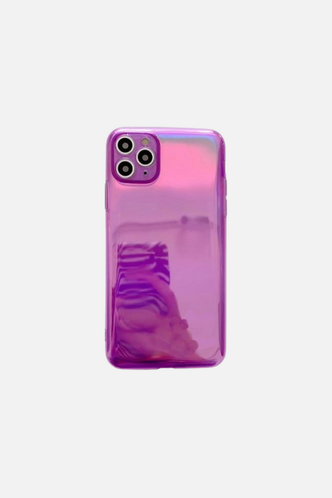 Fluorescence Rainbow Purple iPhone Case