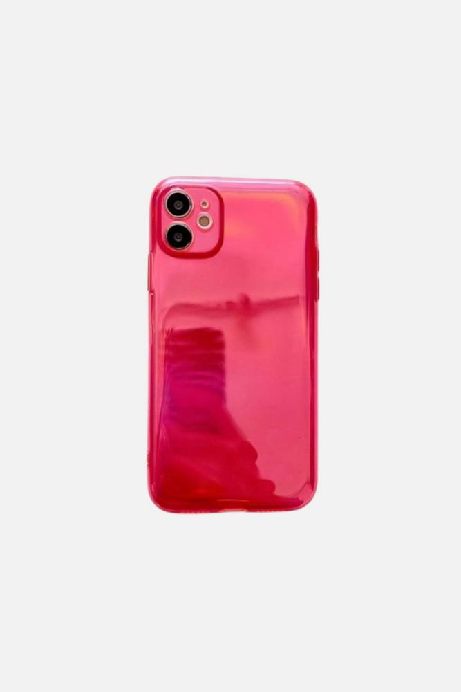 Fluorescence Rainbow Red iPhone Case