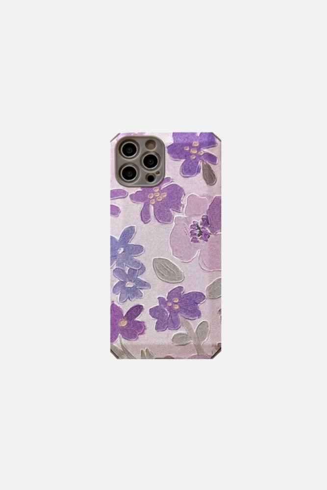 Sweet Flowers Painting Art Purple iPhone Case