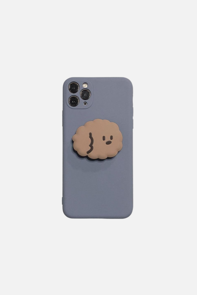 Cartoon Chow Chow Dog Stand Holder iPhone Case